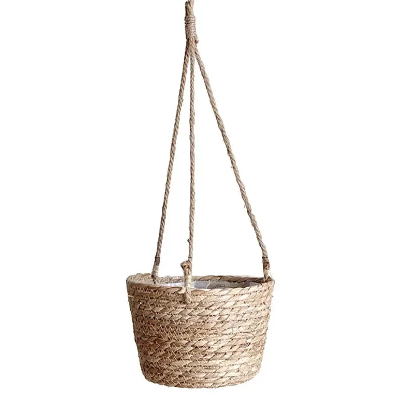 Panier suspendu en fibres végétales pour plante – 50 cm