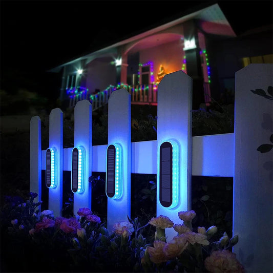 Lampes solaires bleues pour terrasse et escalier – Étanches IP68