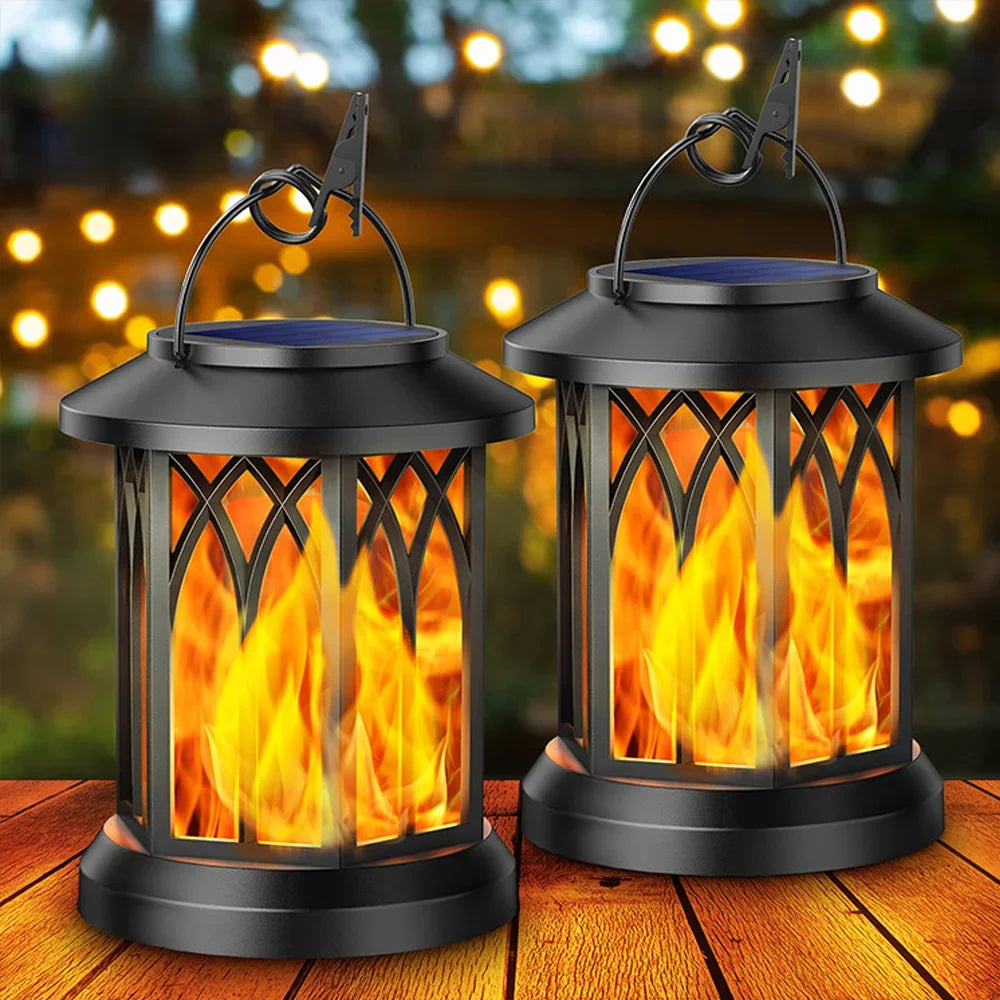 Lampe solaire DEL à effet de flamme – IP65