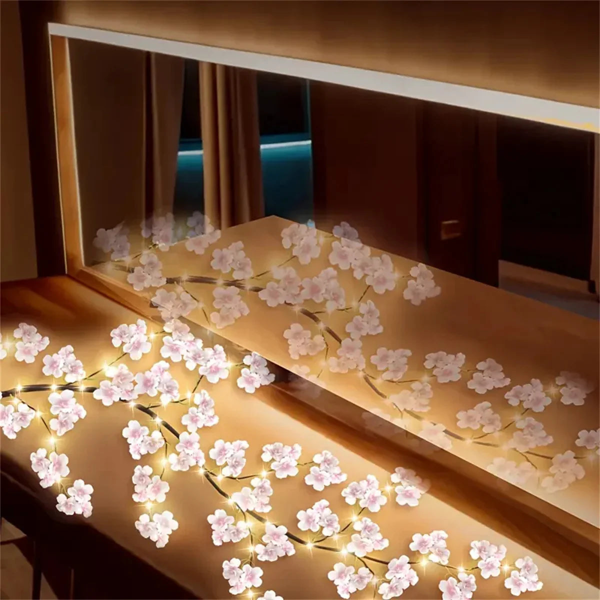 Branches lumineuses fleurs de cerisier – 96 DEL et 8 modes