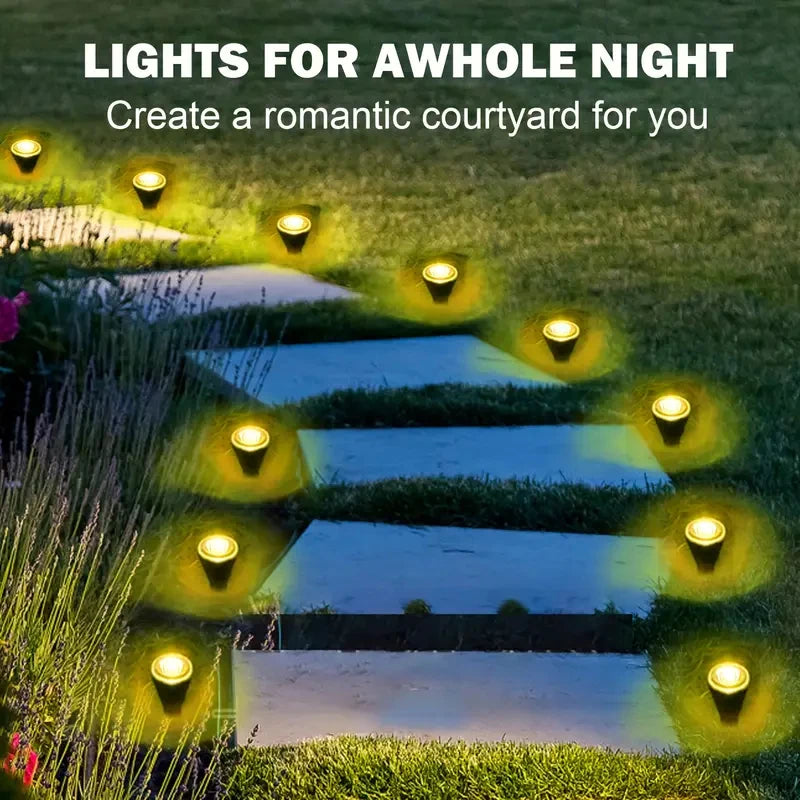 Balises solaires pour allée et jardin – 15 ou 30 DEL, 8 modes