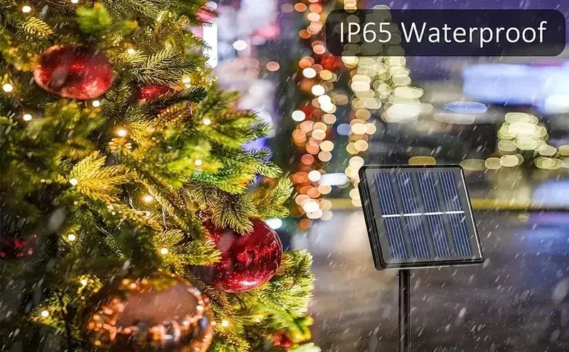 Guirlande solaire LED extérieure en fil de cuivre