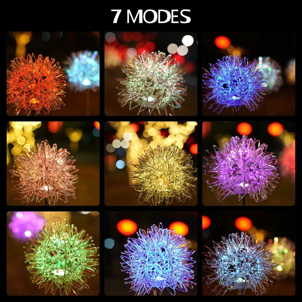 Lampes solaires pissenlit décoratives – blanc chaud ou multicolore