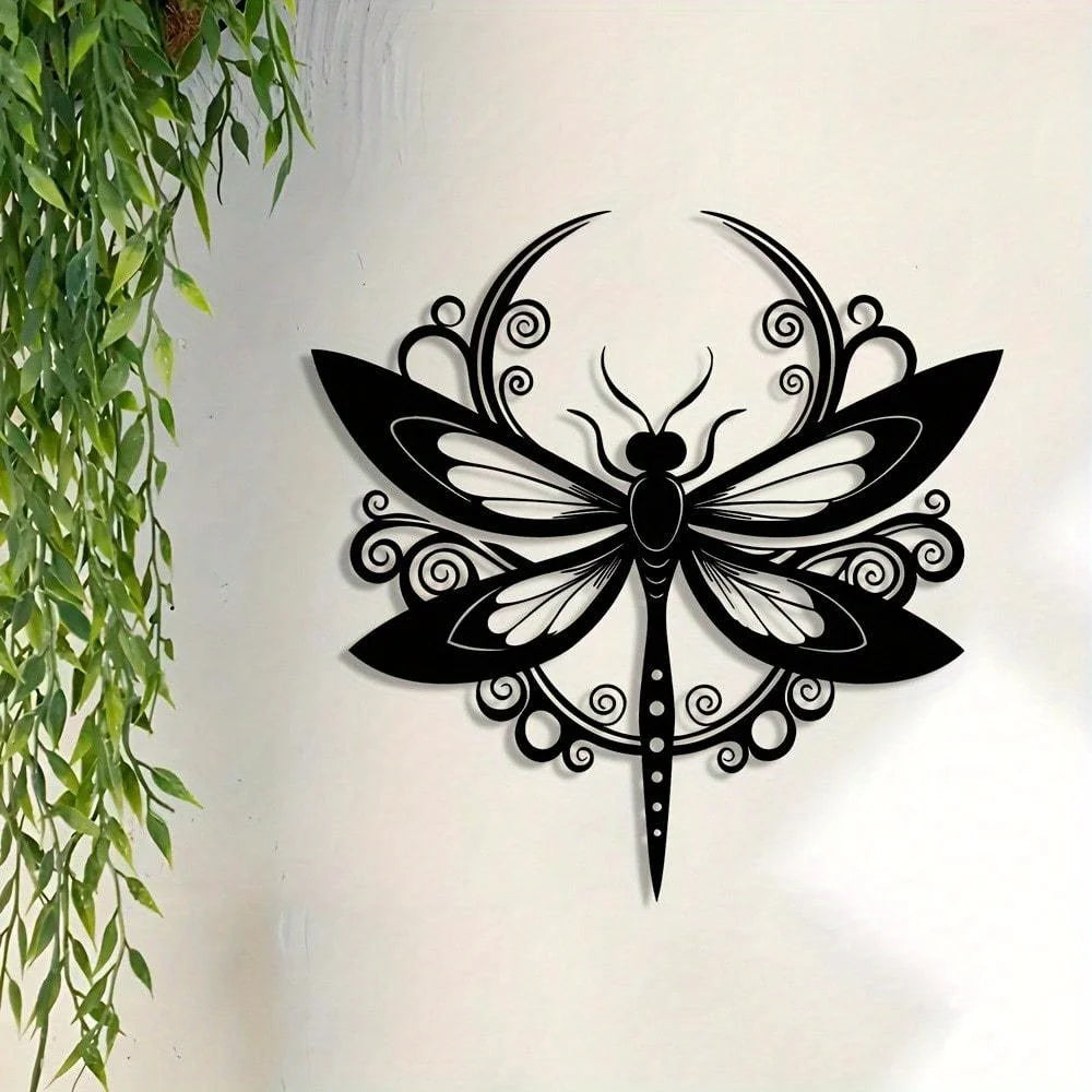 Décoration murale libellule en métal Élégance naturelle et chic intérieur & extérieur