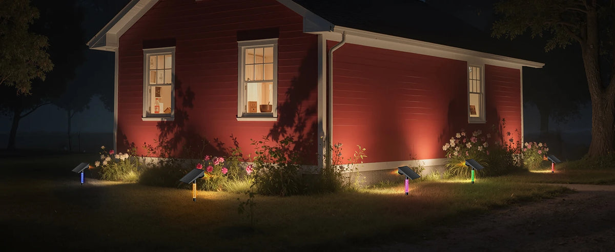 Ensemble de 2 lampes solaires DEL extérieures – IP65