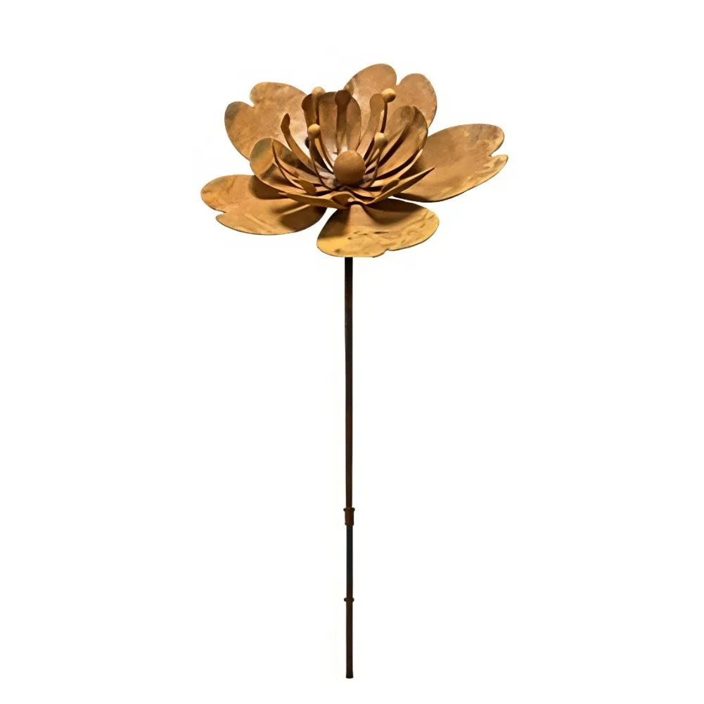 Décoration de jardin en fer à motif de fleurs – 45 cm