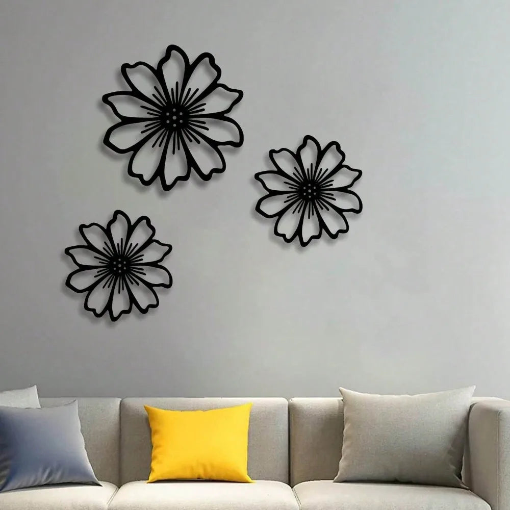 Décoration murale fleurs en métal pour une touche d'élégance à l'intérieur comme à l'extérieur