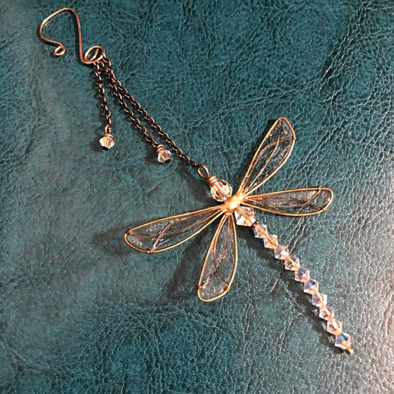 Decorative Metal Wing Dragonfly - Garden & Window Hanging